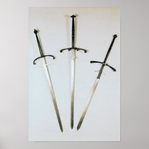 Three two-handed swords, 1570 poster