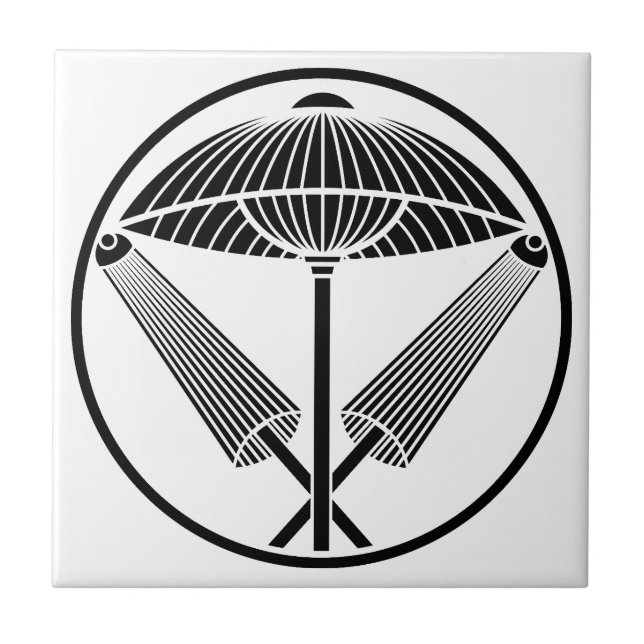 Three umbrellas in a threadlike ring tile (Front)