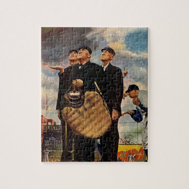 Three Umpires Jigsaw Puzzle (Vertical)