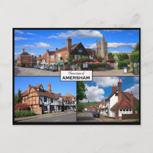 Three Views of Amersham Old Town Postcard