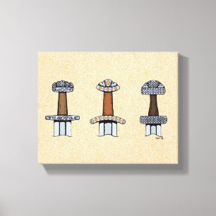 Three Viking Sword Hilts Canvas Print