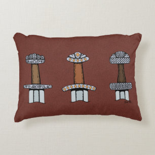 Three Viking Sword Hilts Decorative Pillow