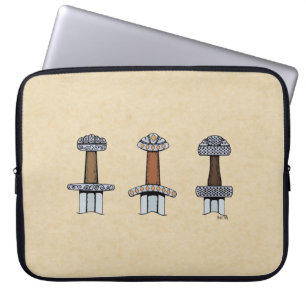 Three Viking Sword Hilts Laptop Sleeve
