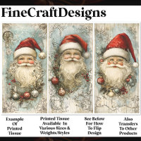 Three Vintage Victorian Jolly Santas AN9 Decoupage