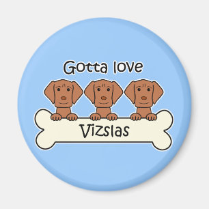 Three Vizslas Magnet