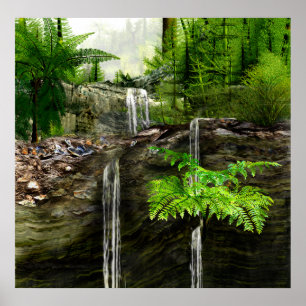 Three Water falls Poster