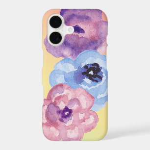 Three Watercolor Roses on Pastel Gradient