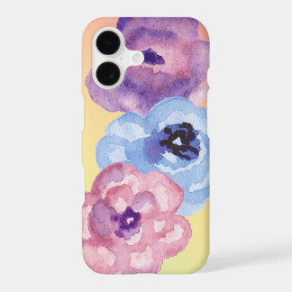 Three Watercolor Roses on Pastel Gradient