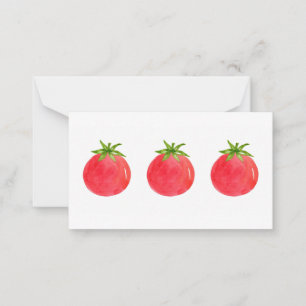 Three Watercolor Tomatoes Card