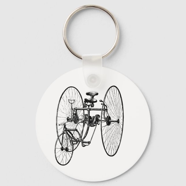 Three Wheel Bicycle Tricycle Keychain (Front)