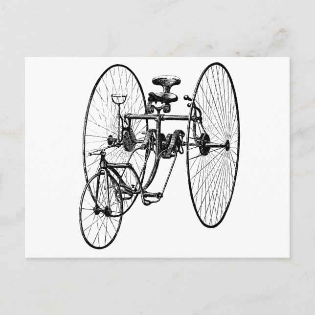 Three Wheel Bicycle Tricycle Postcard (Front)