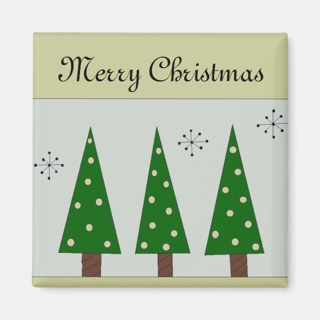 Three Whimsical Trees Magnet (Front)