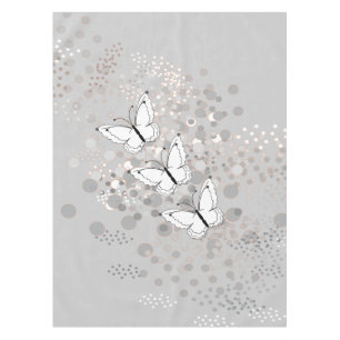 Three White Butterflies Tablecloth