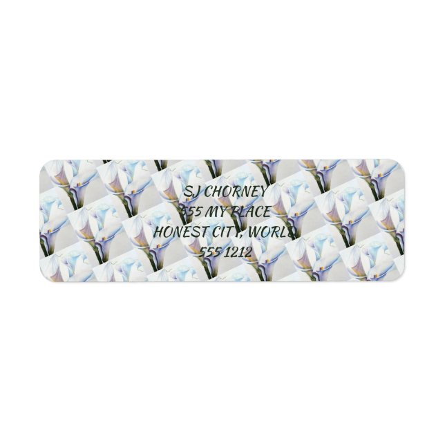 THREE WHITE CALLA LILY FLOWER (Front)