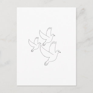 Three White Doves Post Card