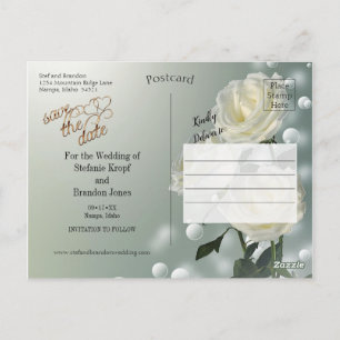 Three White Roses/Gold Trim Postcard