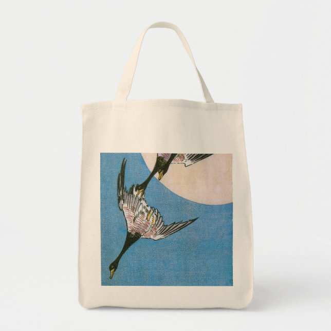 Three Wild Geese Flying Downward Tote Bag (Front)