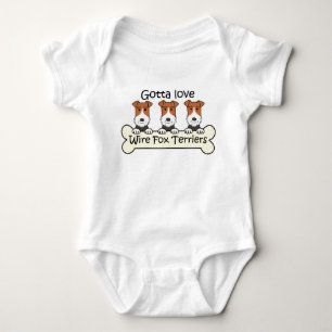 Three Wire Fox Terriers Baby Bodysuit