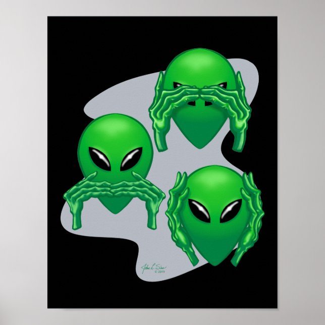 Three Wise Aliens Poster (Front)