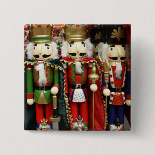 Three Wise Crackers - Nutcracker Soldiers 2 Inch Square Button