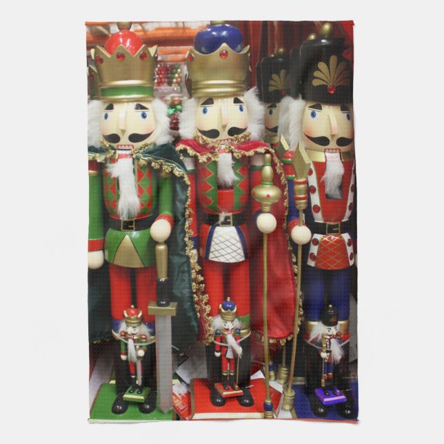 Three Wise Crackers - Nutcracker Soldiers Kitchen Towel (Vertical)