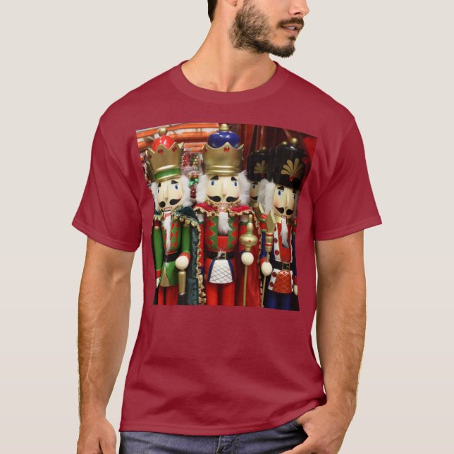 Three Wise Crackers - Nutcrackers Christmas T-Shirt (Front)