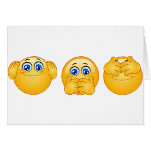 three wise emojis