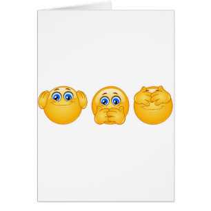 three wise emojis