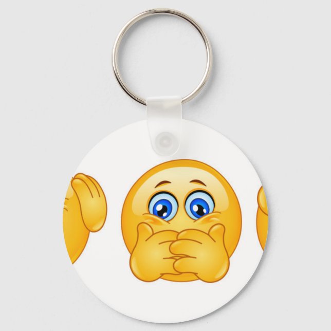 three wise emojis keychain (Front)