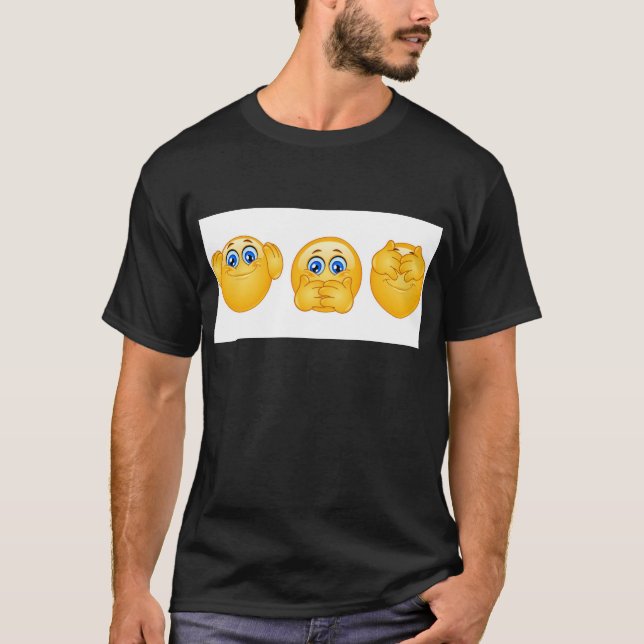 three wise emojis T-Shirt (Front)