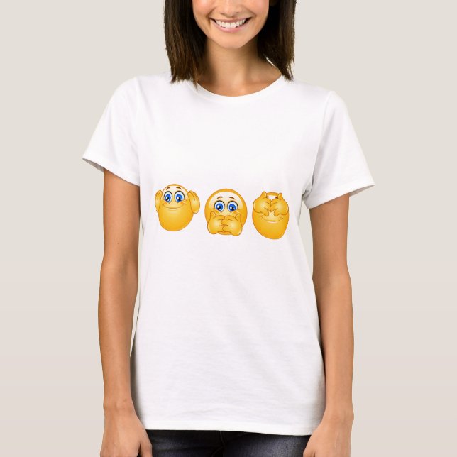 three wise emojis T-Shirt (Front)