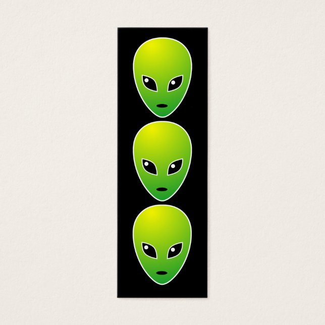 Three Wise ETs Bookmark - Black (Front)