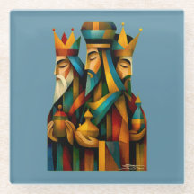 Three Wise Men Abstract Nativity Art