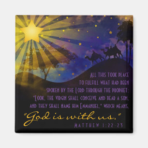 Three Wise Men Bible Verse Fridge Magnet