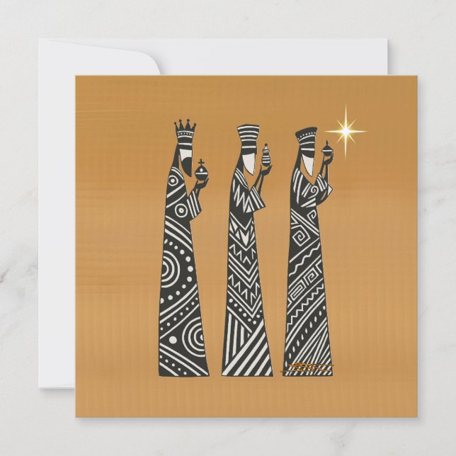 Three Wise Men Black & White Christmas Nativity (Front)