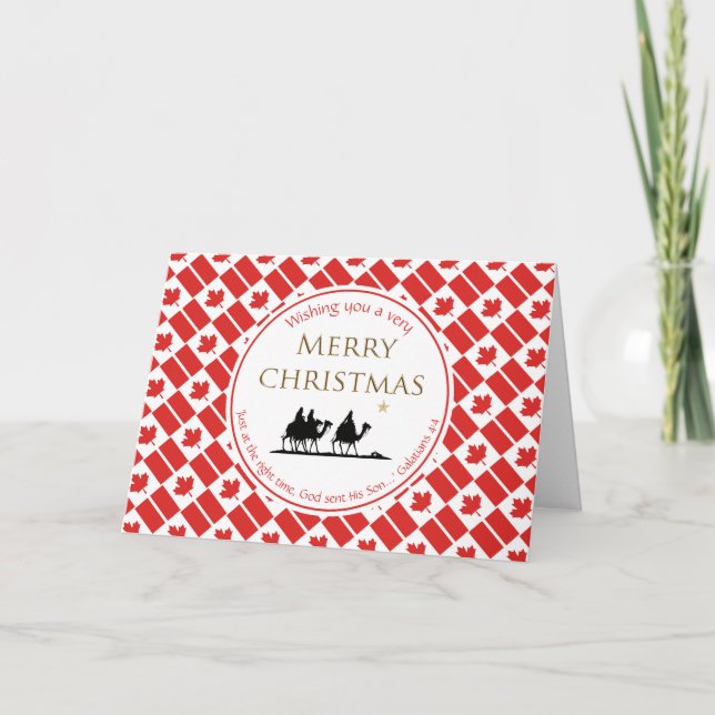 Three Wise Men CANADA Christmas Holiday Card (Front)