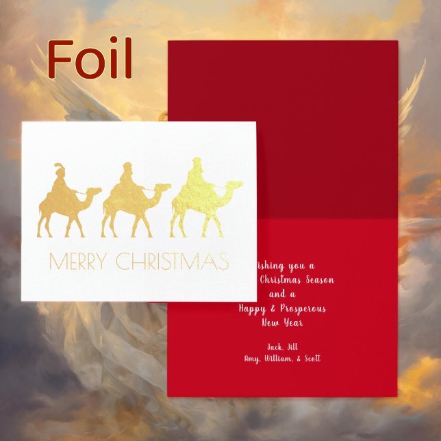 Three Wise Men Christmas Foil Folded Cards (Creator Uploaded)