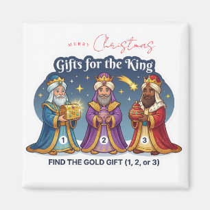 Three Wise Men Christmas Gifts Logic Game Magnet