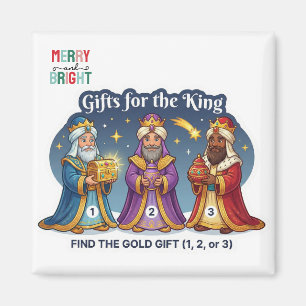 Three Wise Men Christmas Gifts Logic Game Magnet