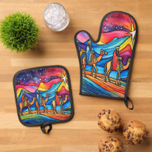 Three Wise Men Colorful Christmas Holiday