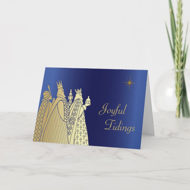Three Wise Men Custom Christmas Greeting Card (Front)