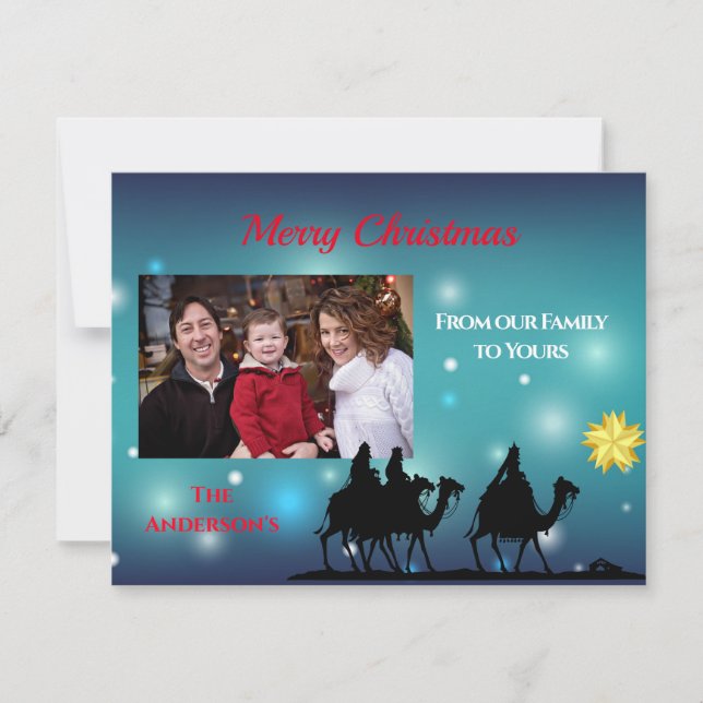Three Wise Men Family Portrait Greeting Card (Front)
