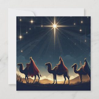 Three Wise Men - Flat Christmas Card