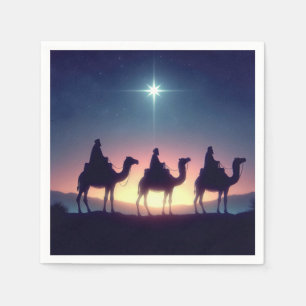 Three Wise Men Following a Star Napkin