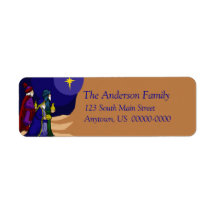 Three Wise Men Holiday Label