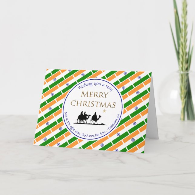 Three Wise Men INDIA Christmas Holiday Card (Front)