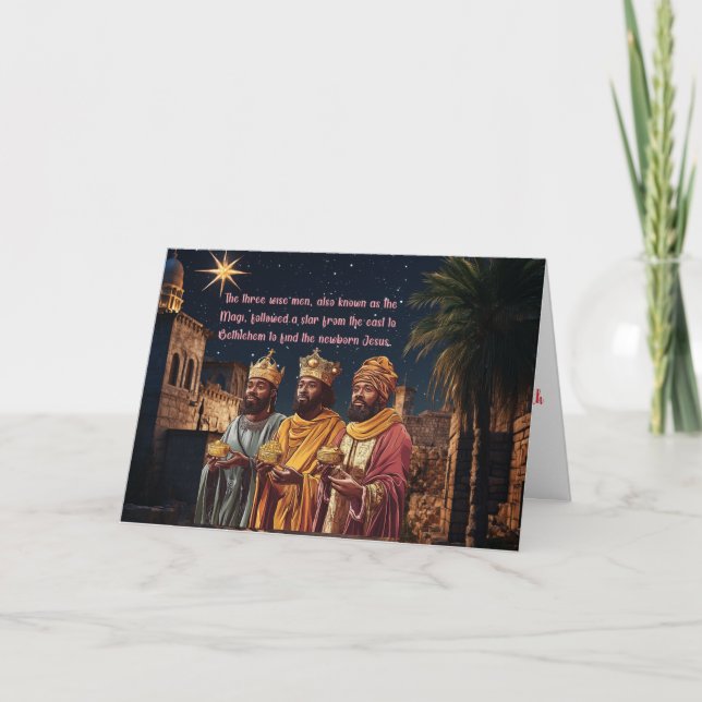  Three Wise Men Journey to Bethlehem Design Card (Front)