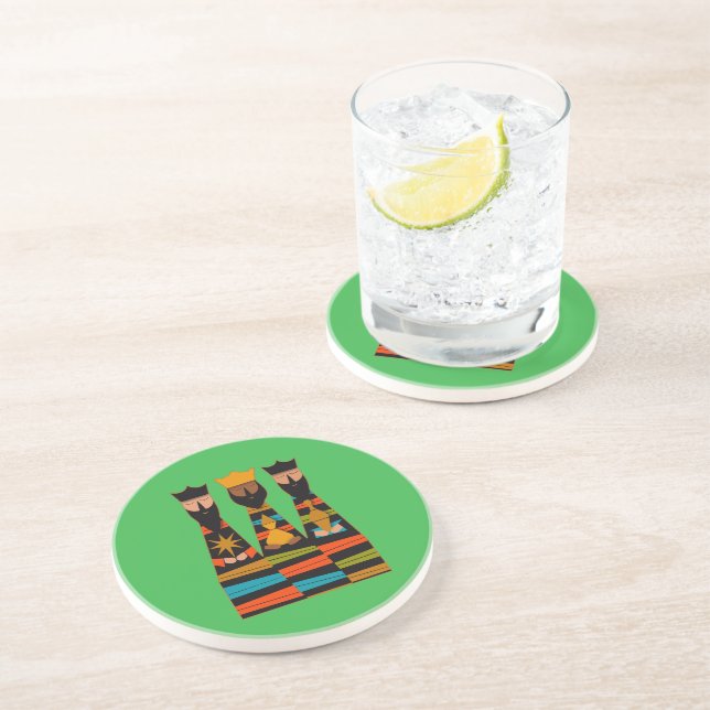 Three Wise Men Modern Mid-Century Coaster (Side)
