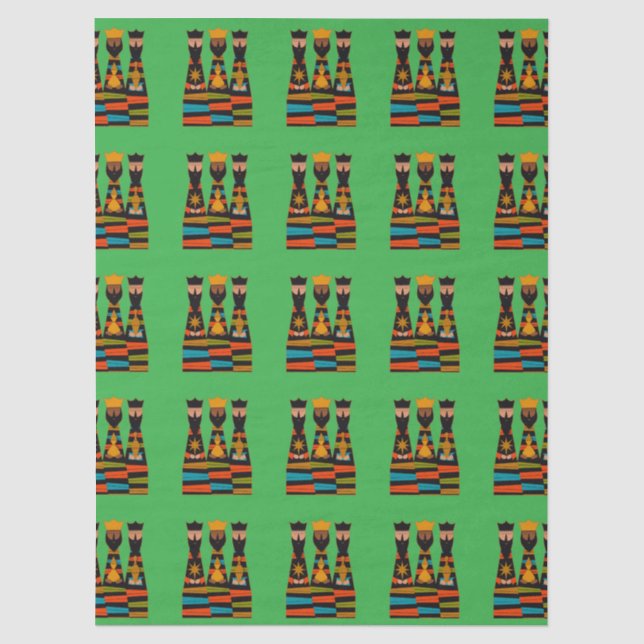 Three Wise Men Modern Mid-Century Tissue Paper (Front)