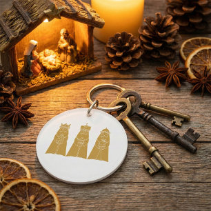 Three Wise Men Modern Nativity Kings Keychain
